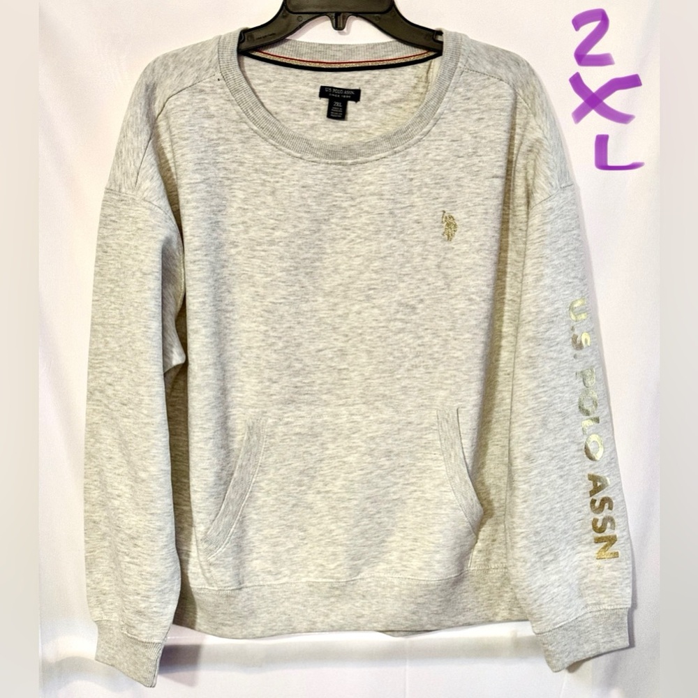 U.S. Polo Assn. Light Gray Women's Crew Neck Sweater